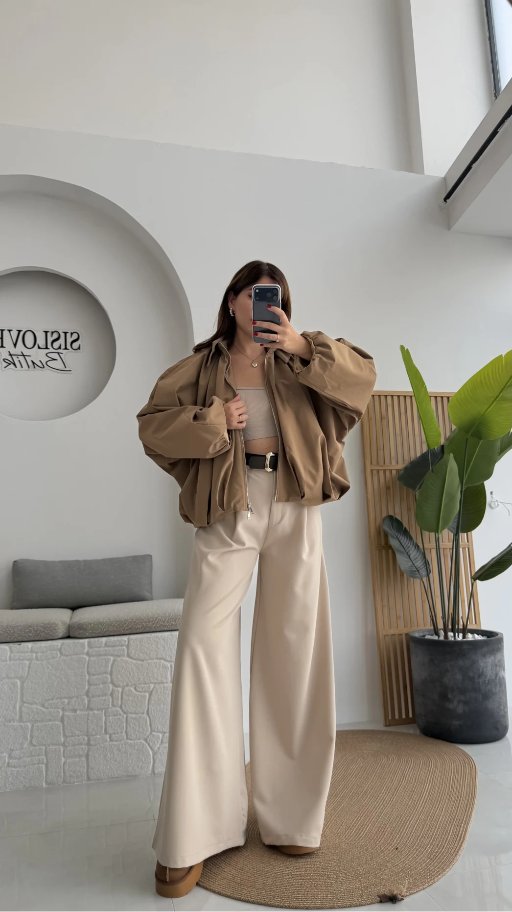 Amsterdam Bomber Ceket - Camel - Kod: 508246