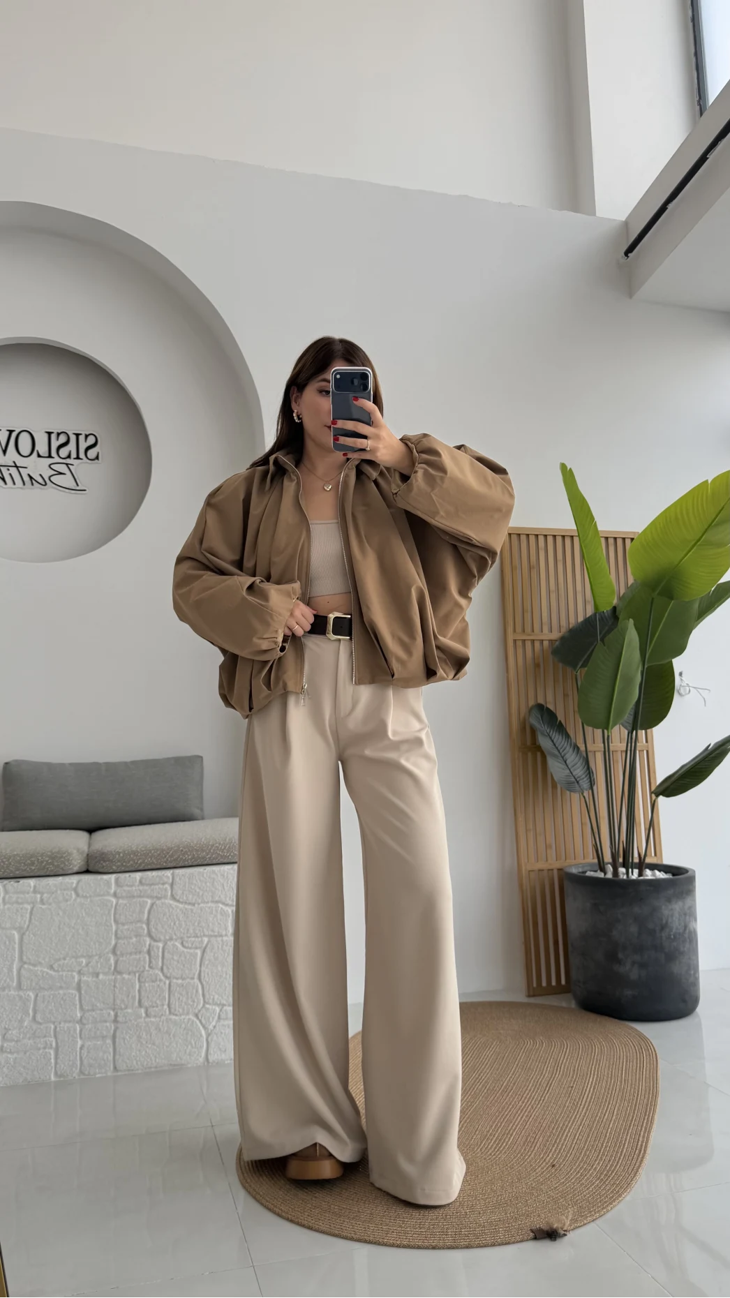 Amsterdam Bomber Ceket - Camel - Kod: 508246