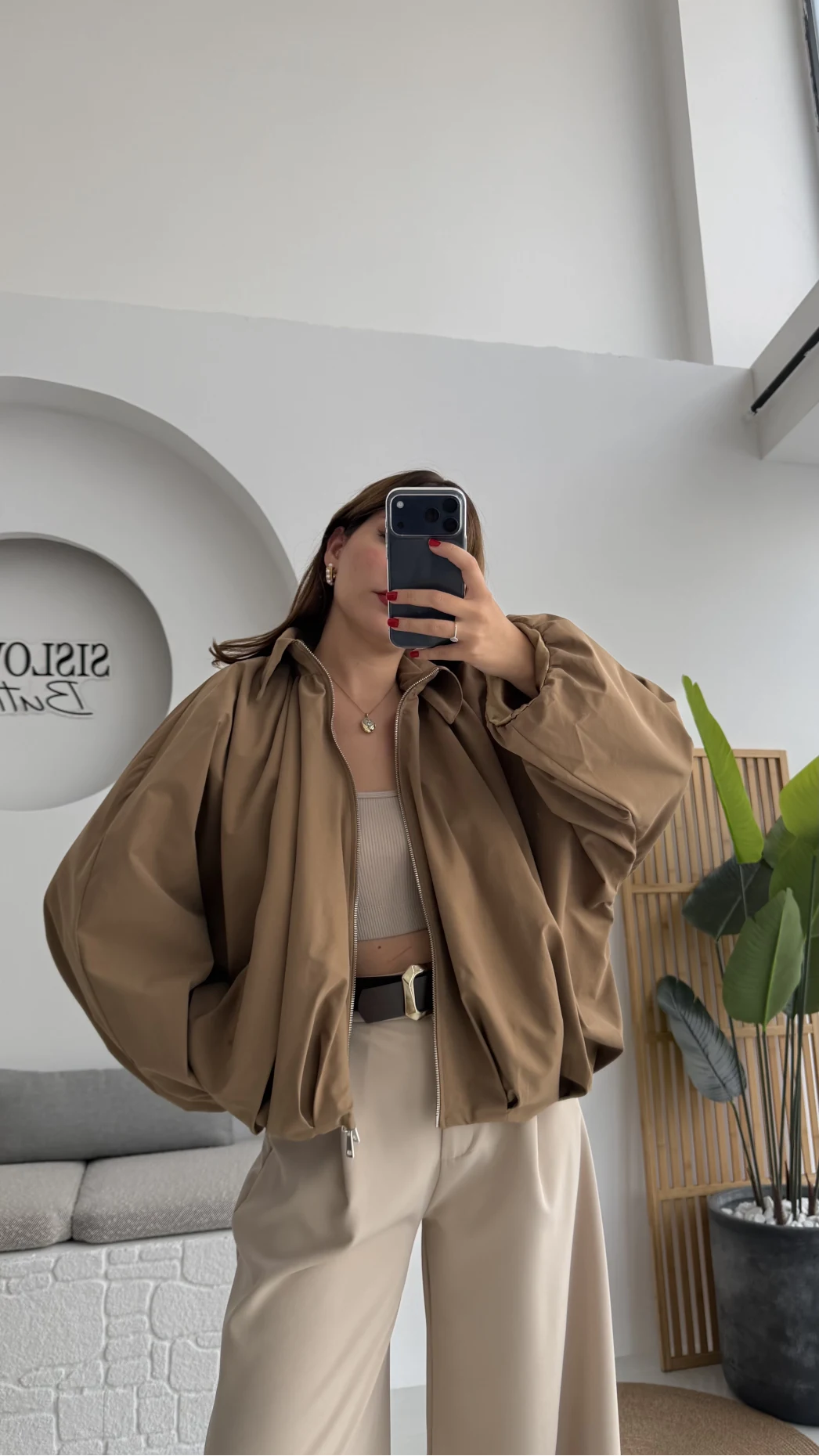 Amsterdam Bomber Ceket - Camel - Kod: 508246