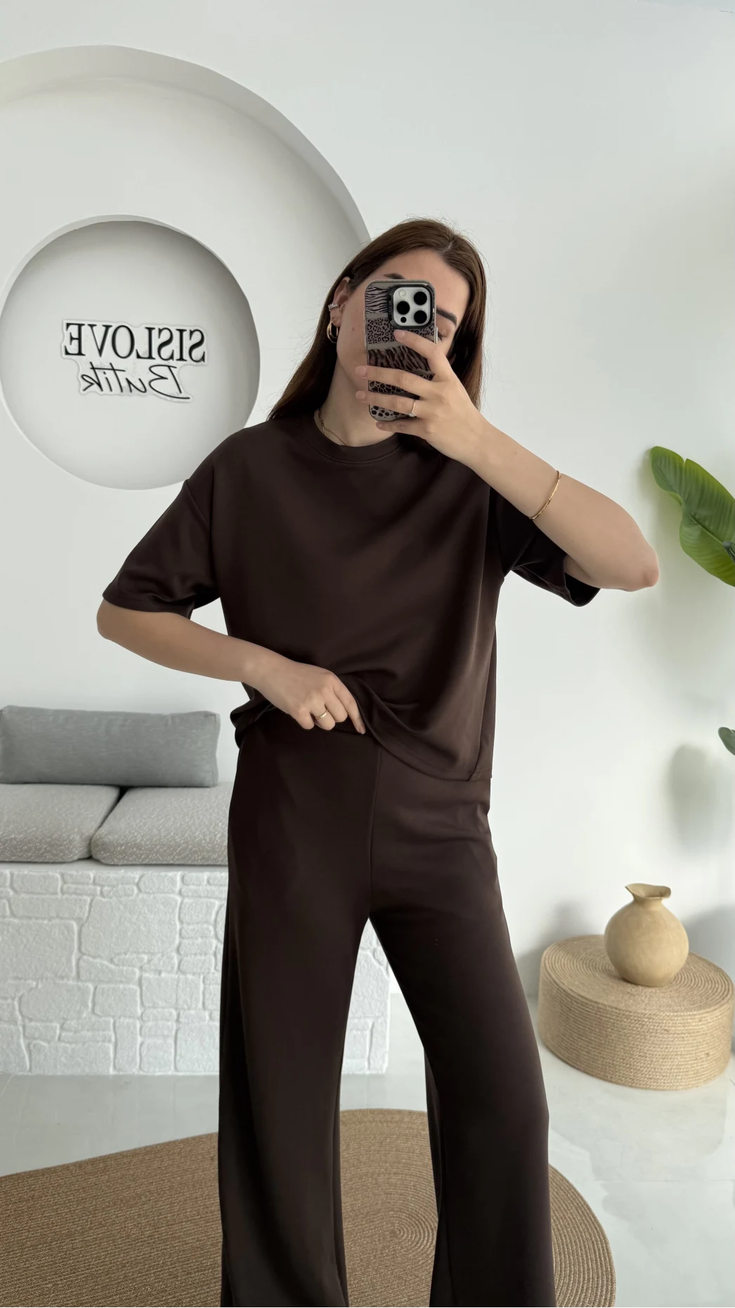 Ara Boy Oys Kumaş Eşofman Takımı Acı Kahve