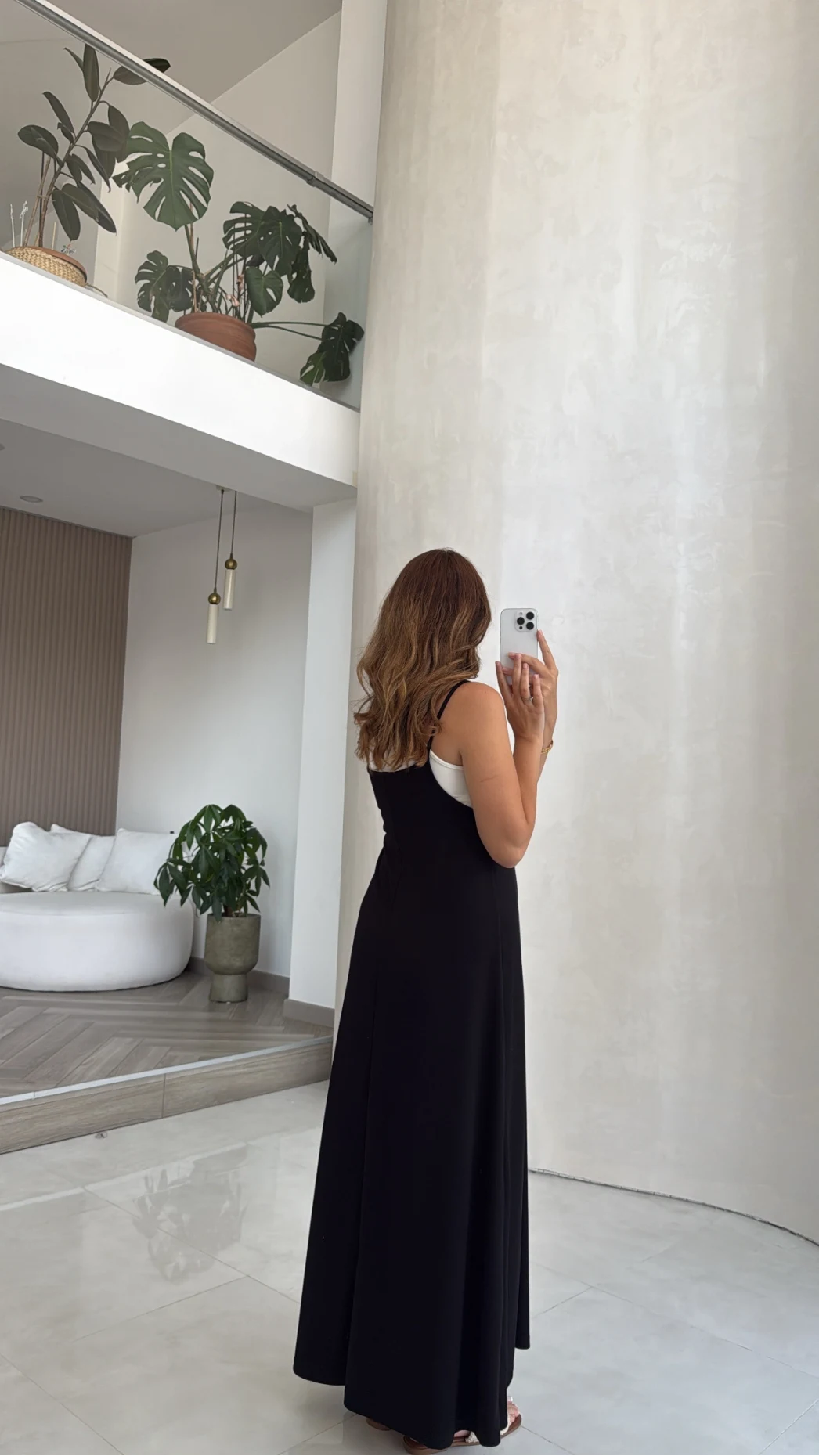 Askılı Body Detaylı Garnili Elbise - Siyah - Kod: 4171