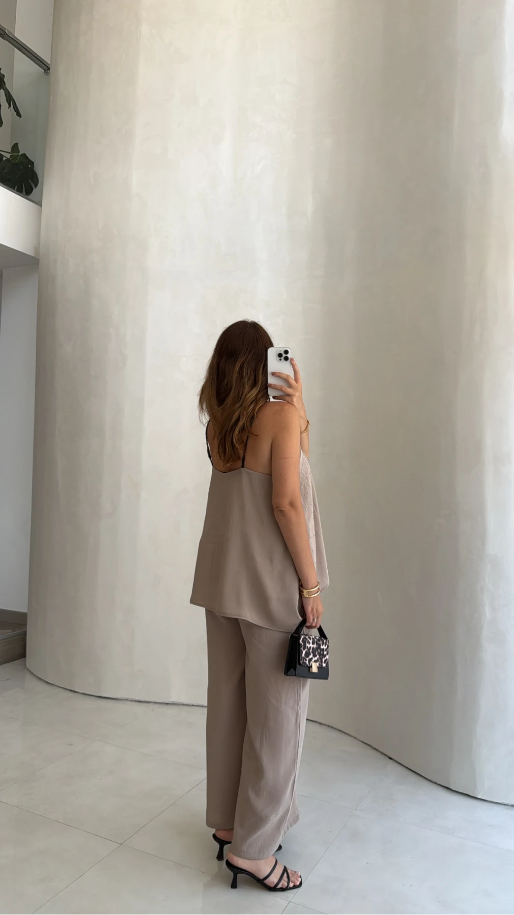 Askılı Taşlı Tulum - Bej - Kod: 3464