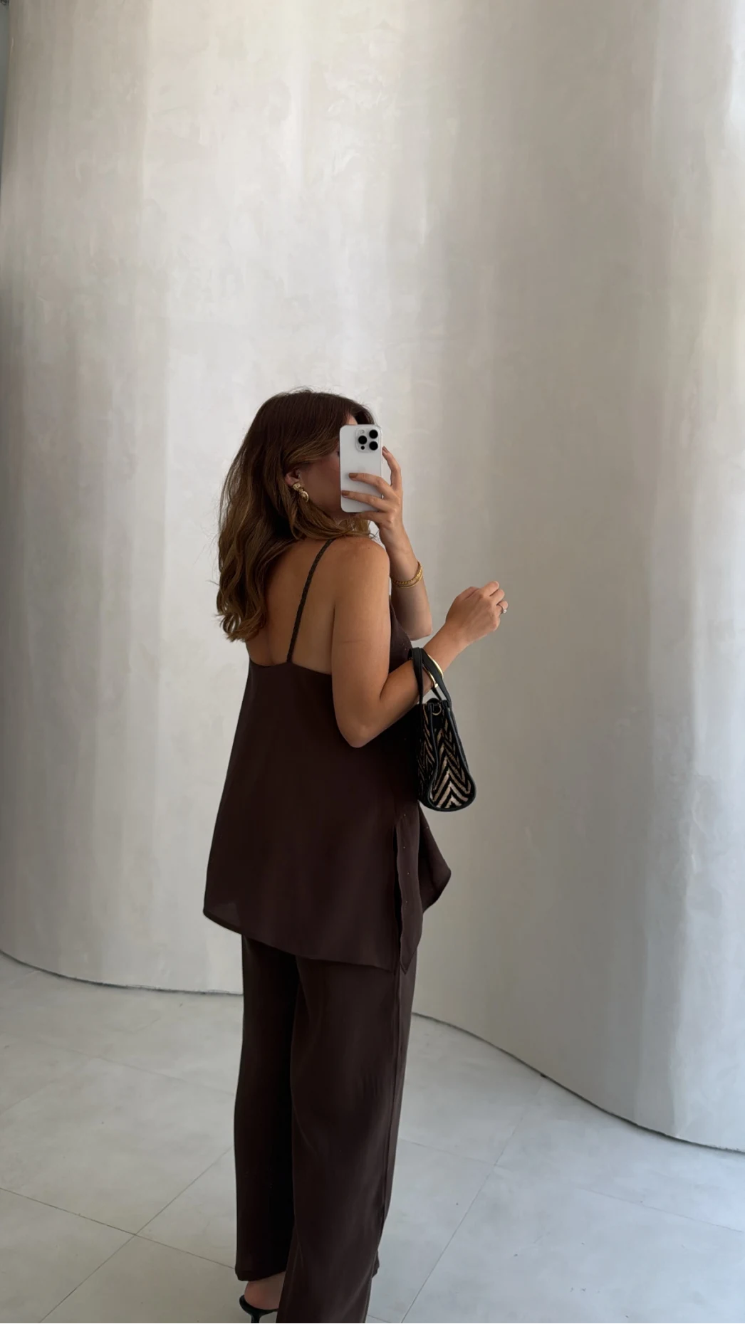 Askılı Taşlı Tulum - Kahve - Kod: 3464