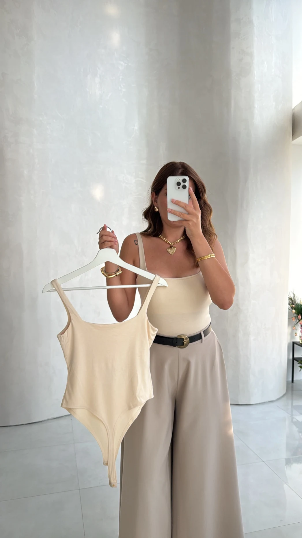 Askılı Zıbın Bodysuıt - Bej - Kod: 071822