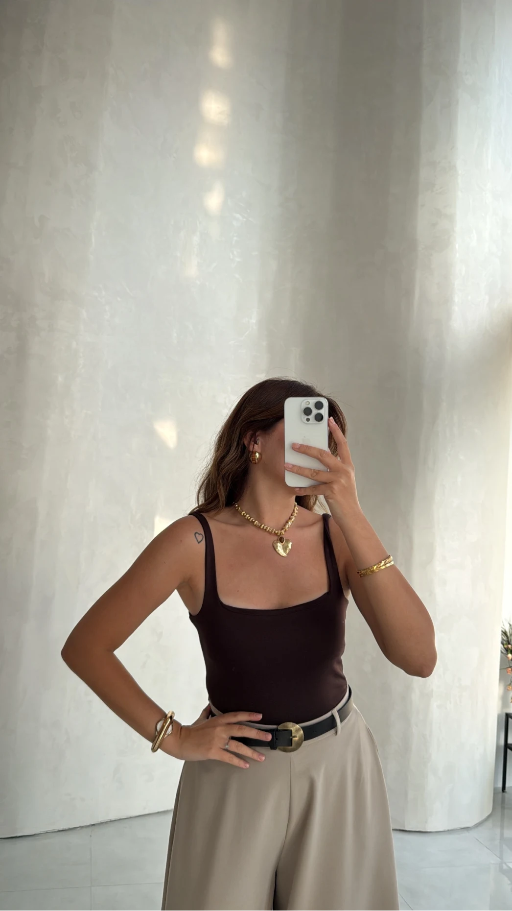 Askılı Zıbın Bodysuıt - Kahve - Kod: 071822