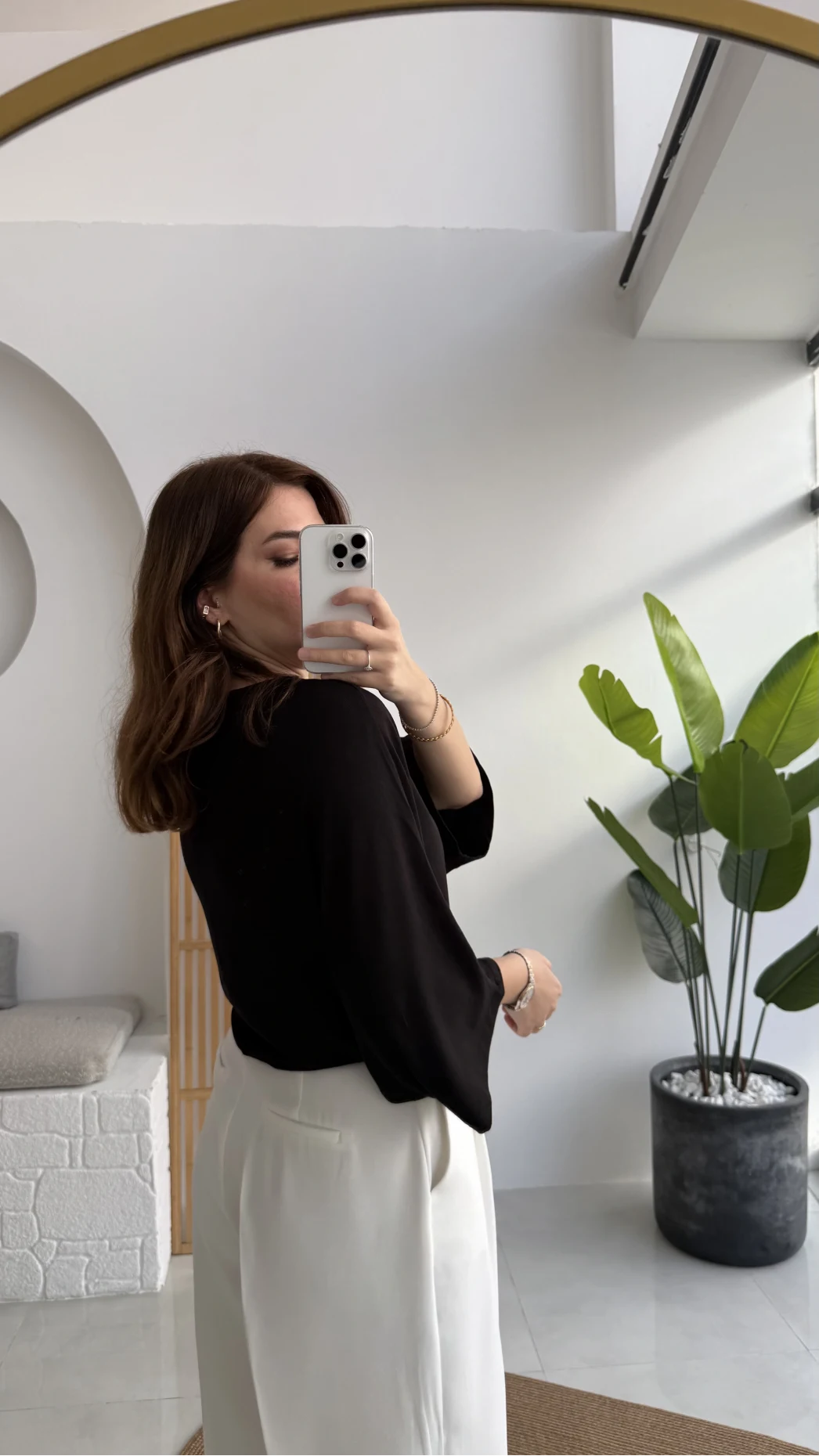 Athena Modal Yarasa Kol Kayık Yaka Bluz - Siyah