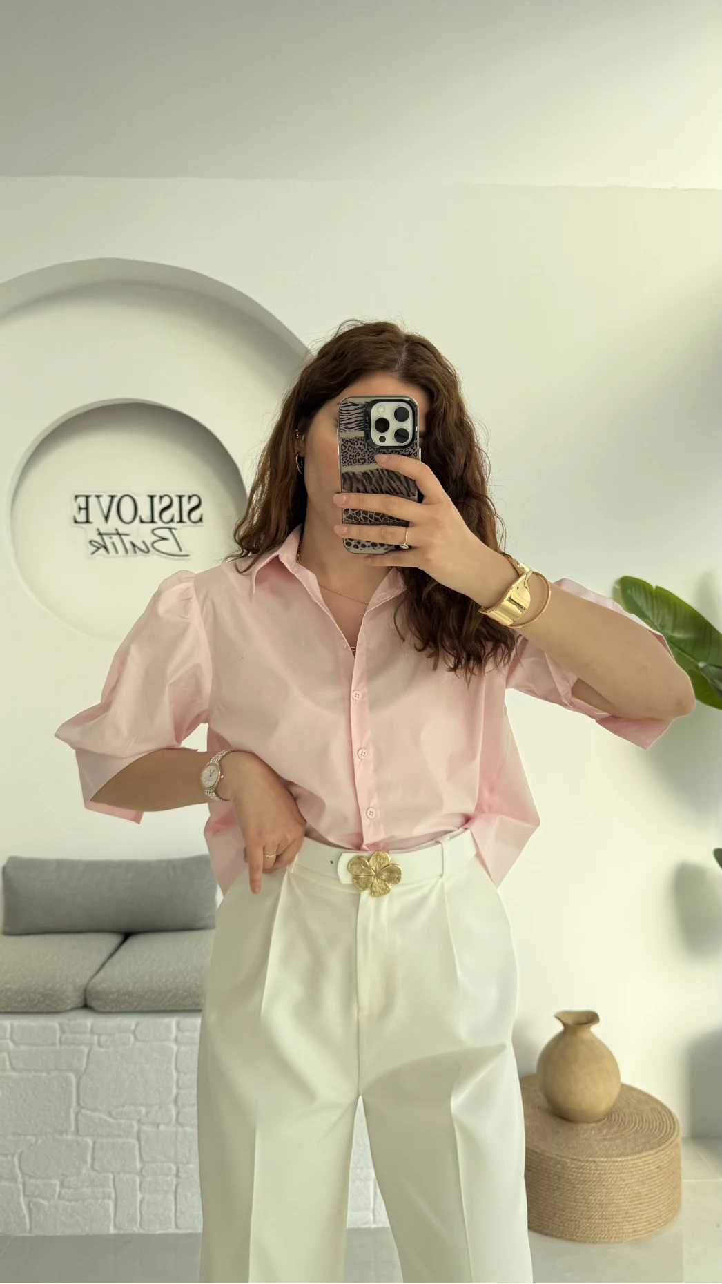 Ays Balon Kol Gömlek - Pembe