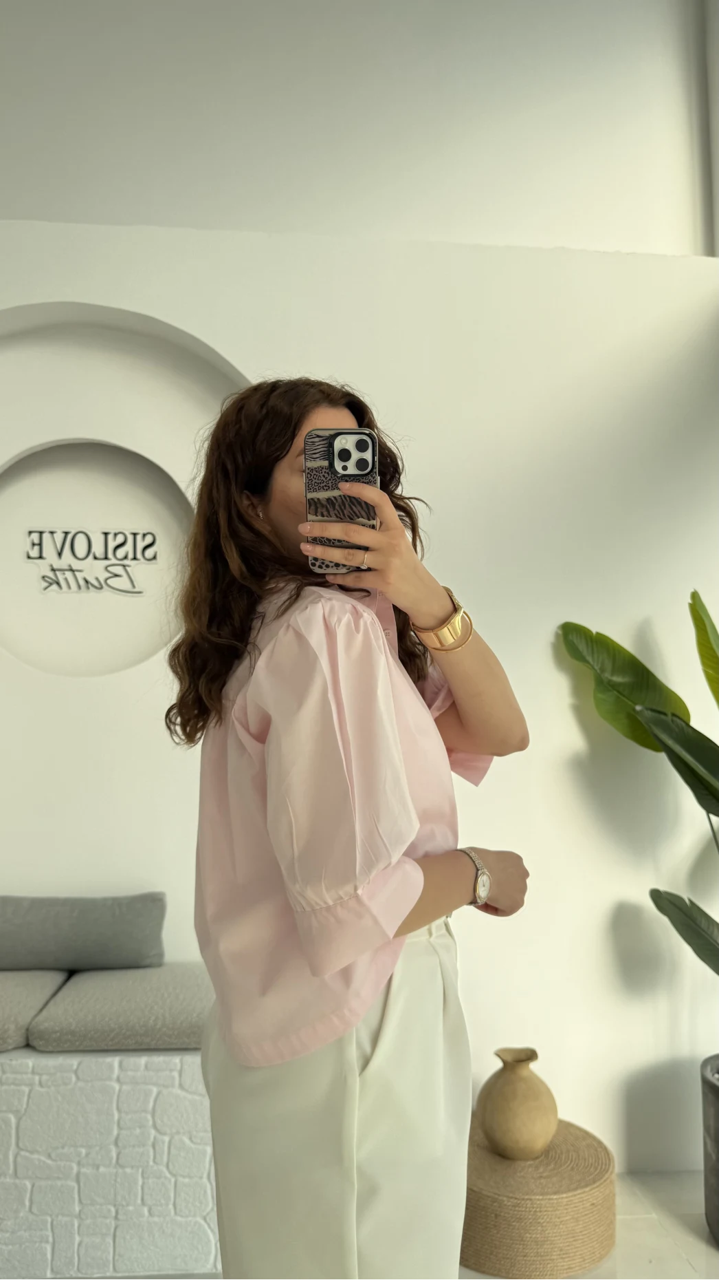 Ays Balon Kol Gömlek - Pembe