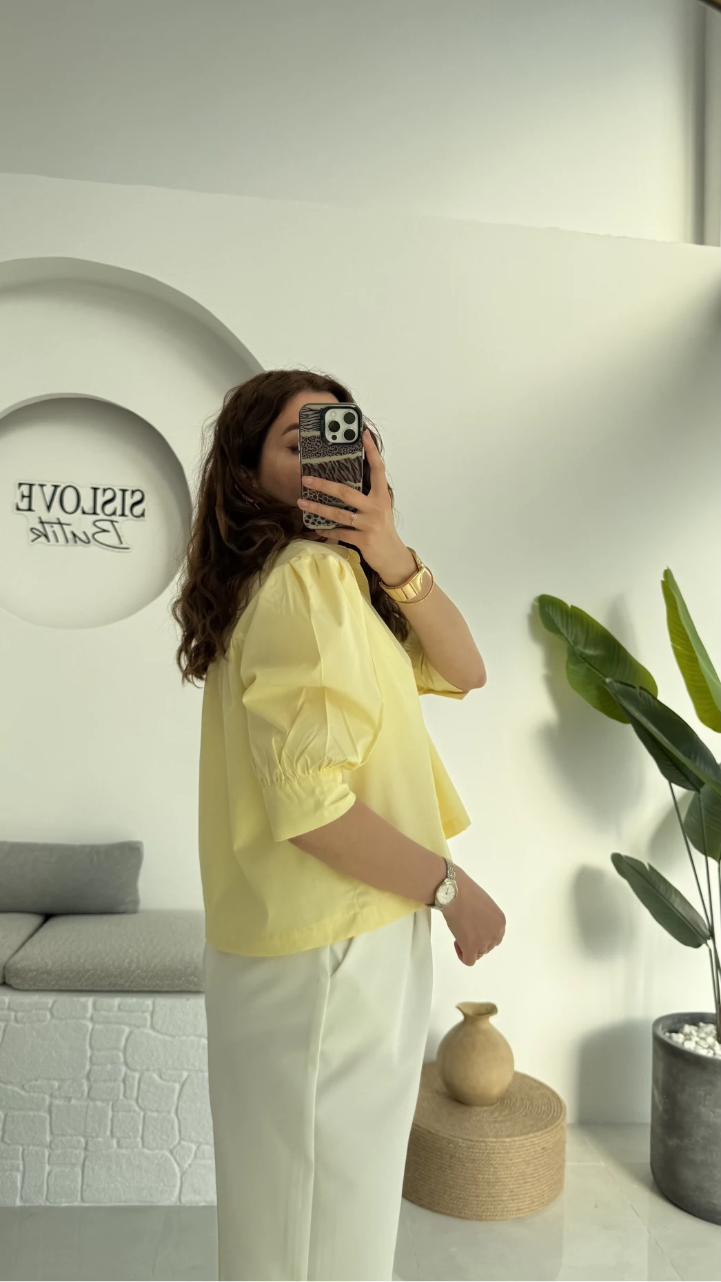 Ays Balon Kol Gömlek - Sarı