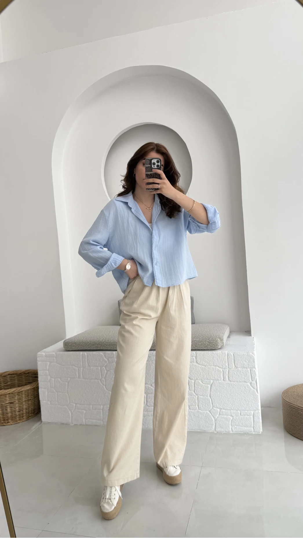 Babe Müslin Gömlek Bebe Mavisi - 2065