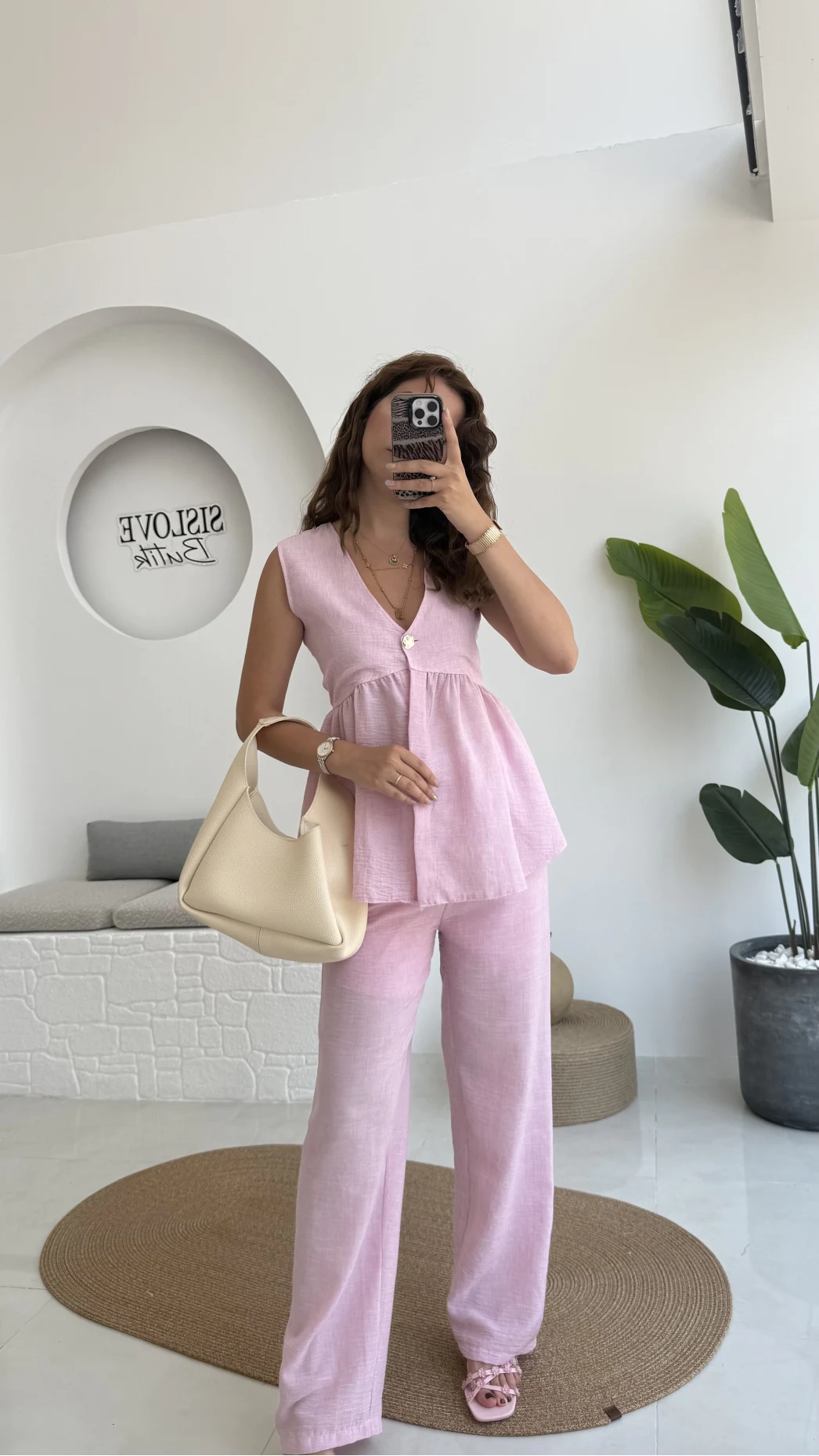 Baby Miss Keten Takım Pembe