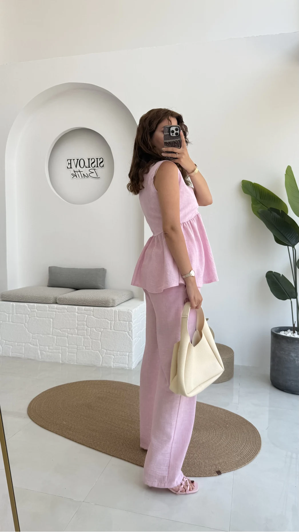 Baby Miss Keten Takım Pembe