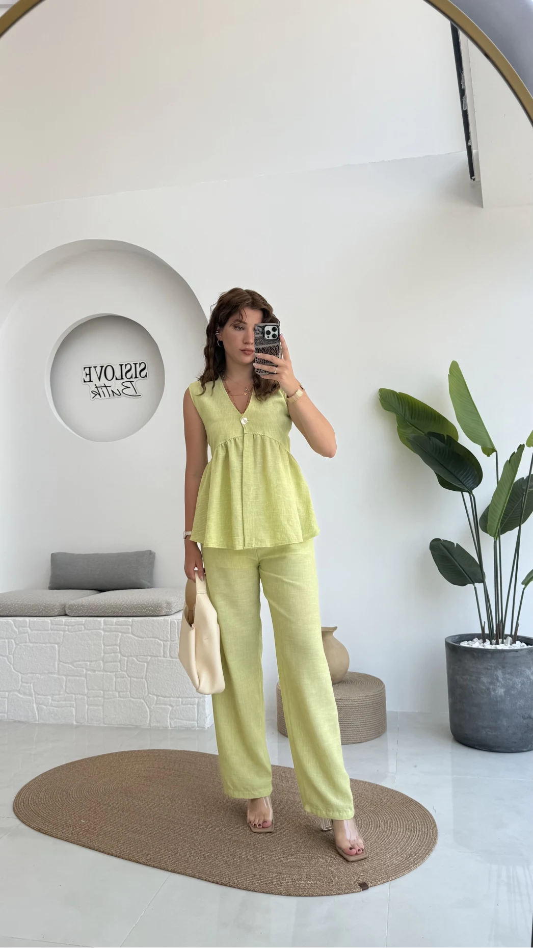 Baby Miss Keten Takım Yeşil