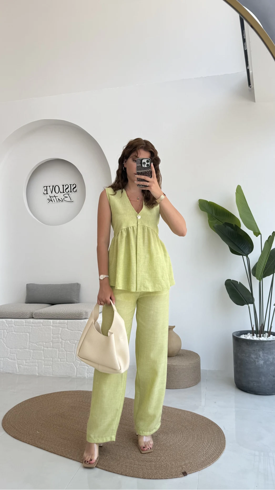 Baby Miss Keten Takım Yeşil