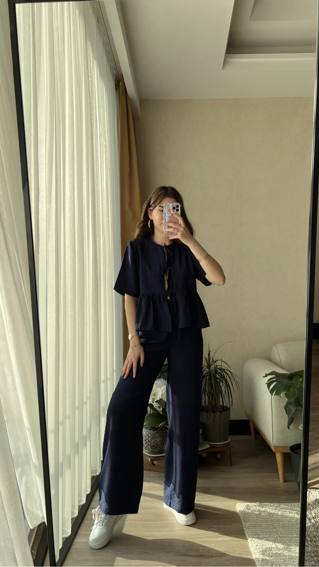 Baby Önden Bağlamalı Lacivert Takım