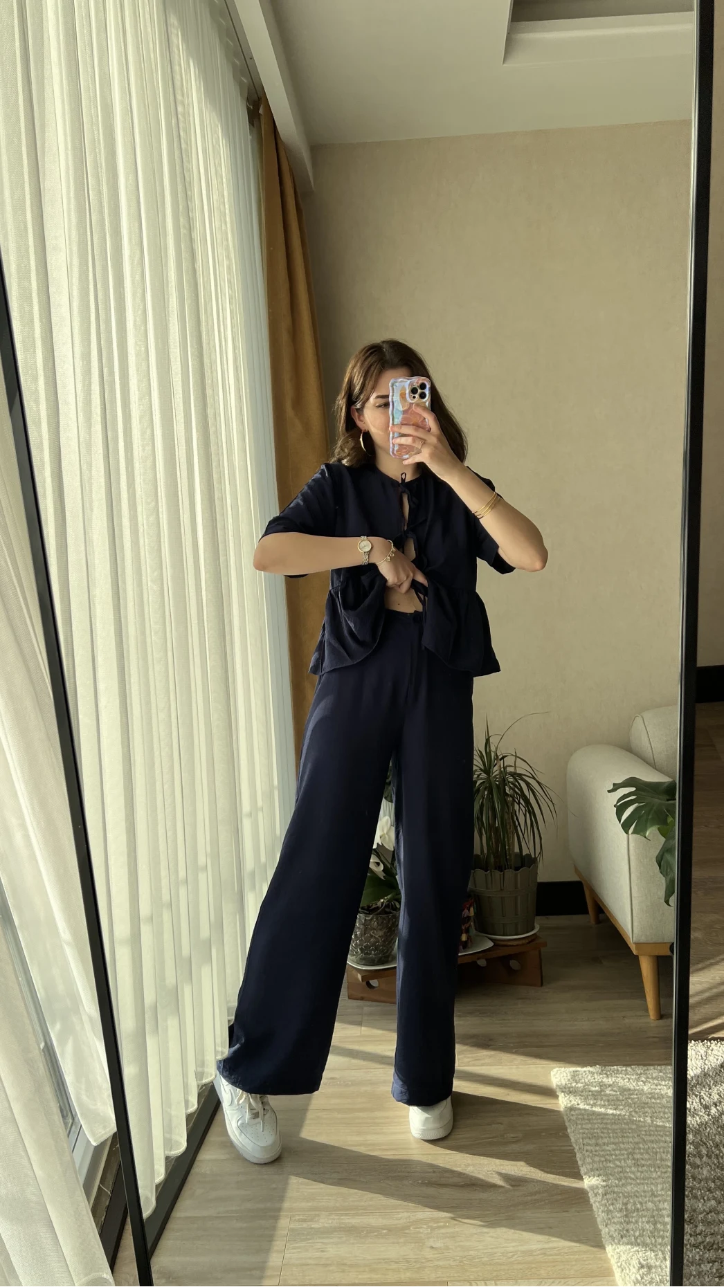 Baby Önden Bağlamalı Lacivert Takım