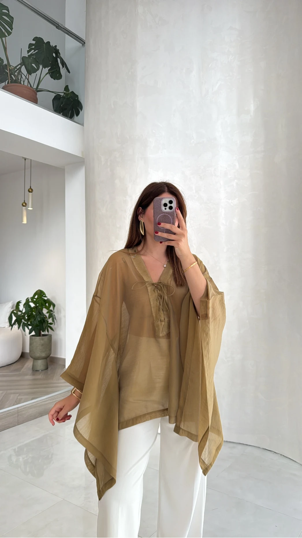 Bağcıklı Panço - Olive - Kod: 5111