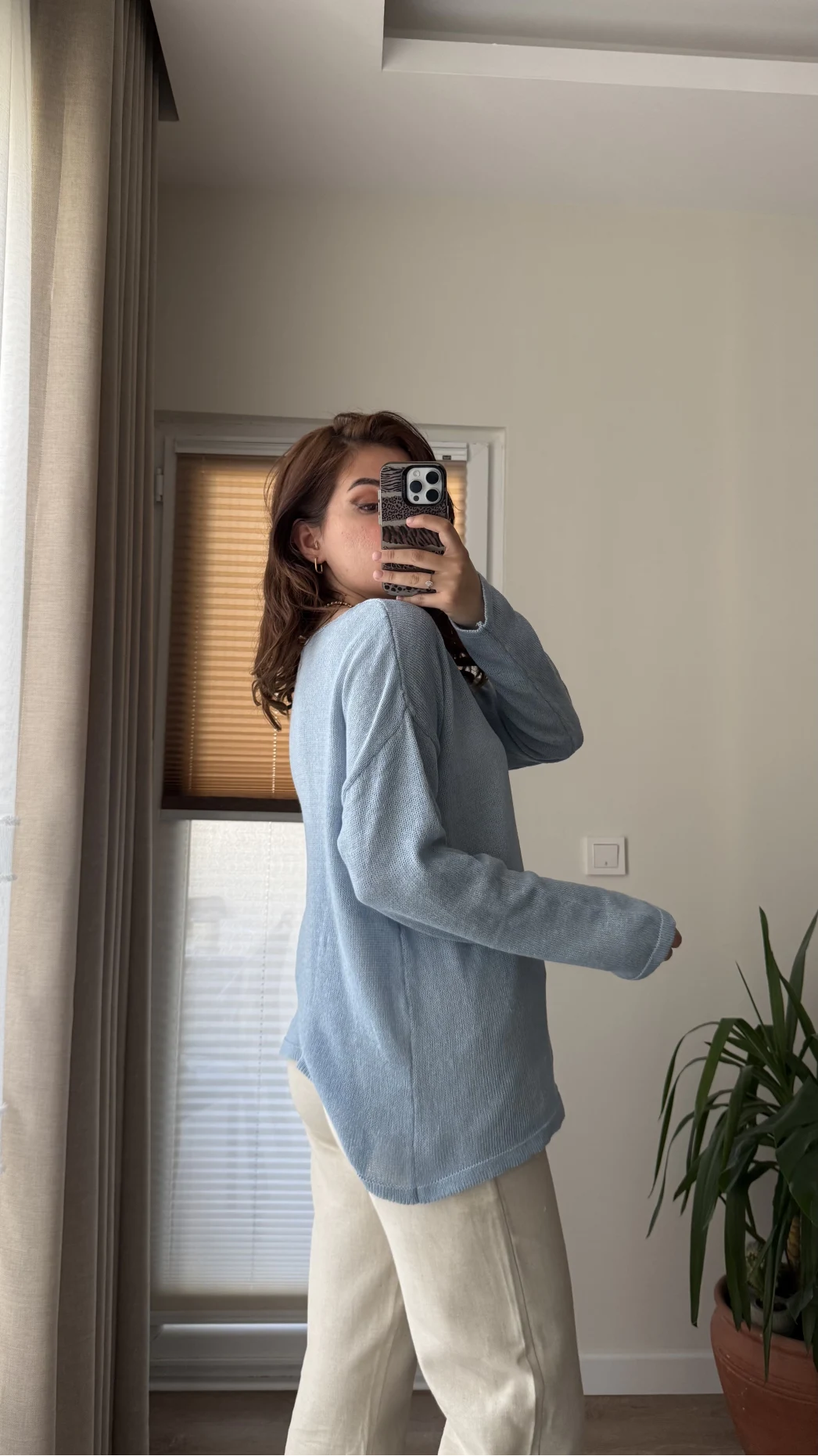 Bahama Triko Salaş Bluz - Mavi