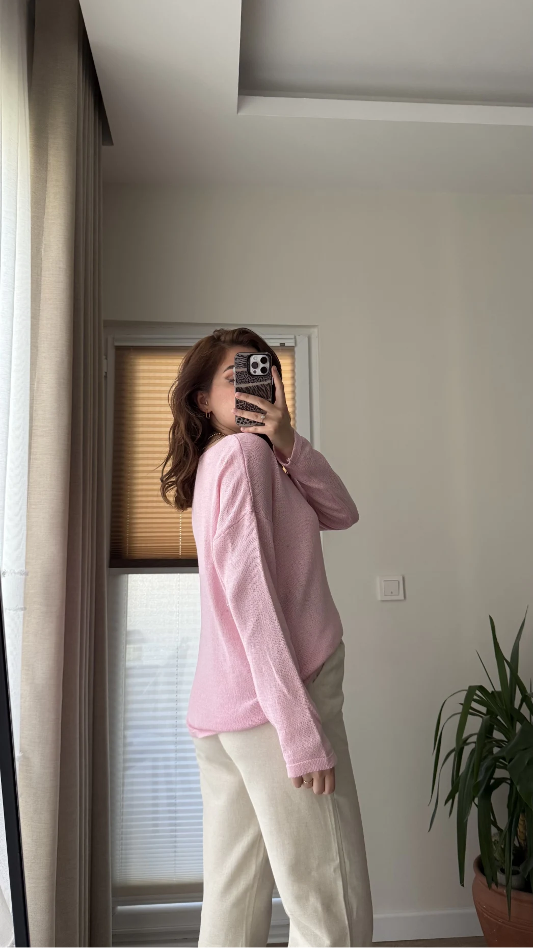 Bahama Triko Salaş Bluz - Pembe