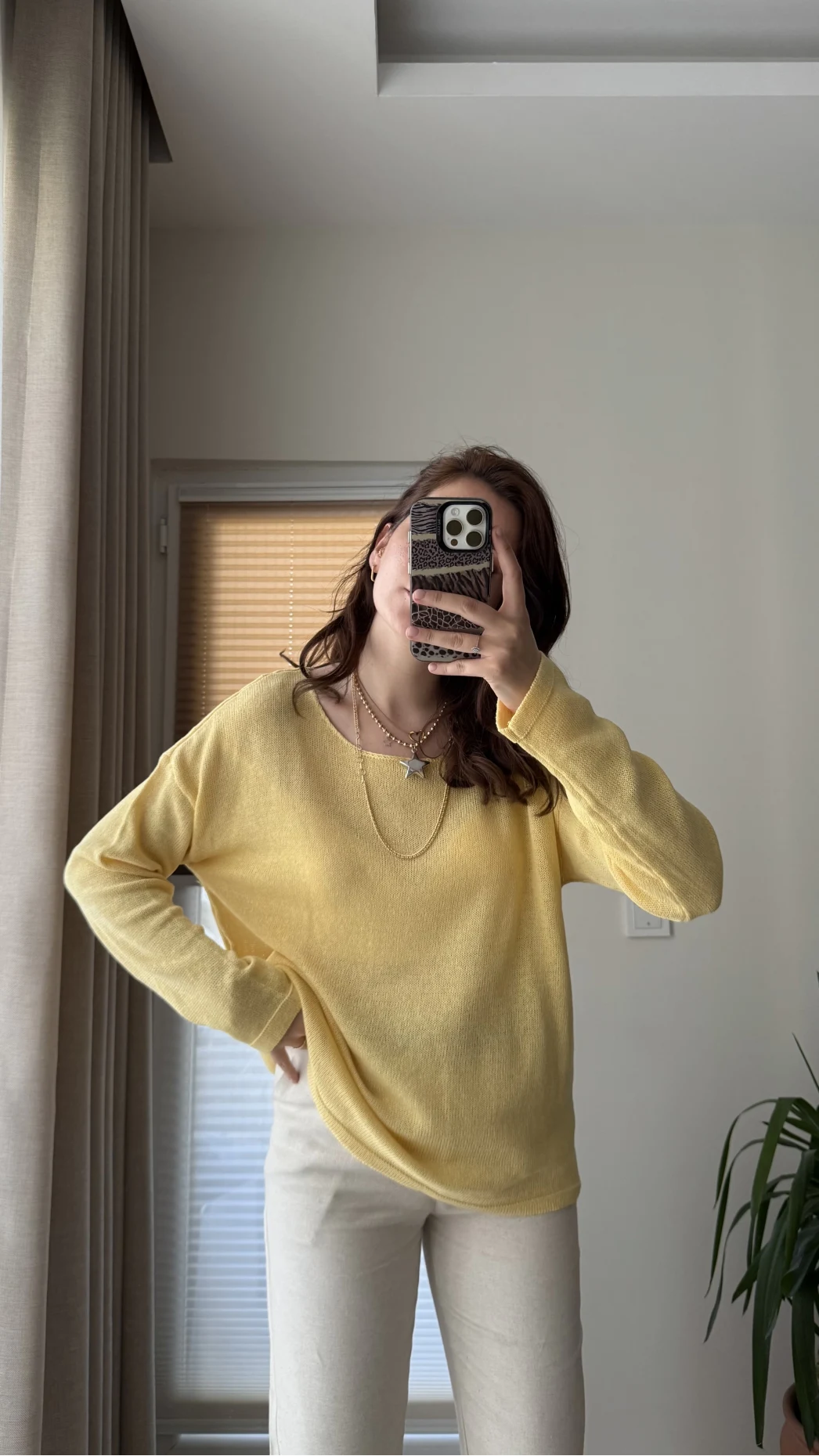 Bahama Triko Salaş Bluz - Sarı