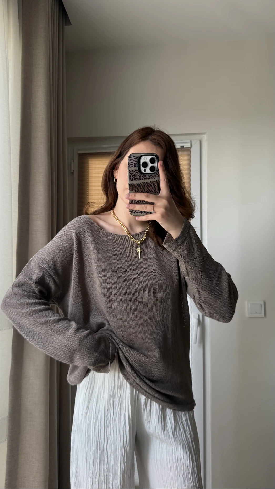 Bahama Triko Salaş Bluz - Vizon