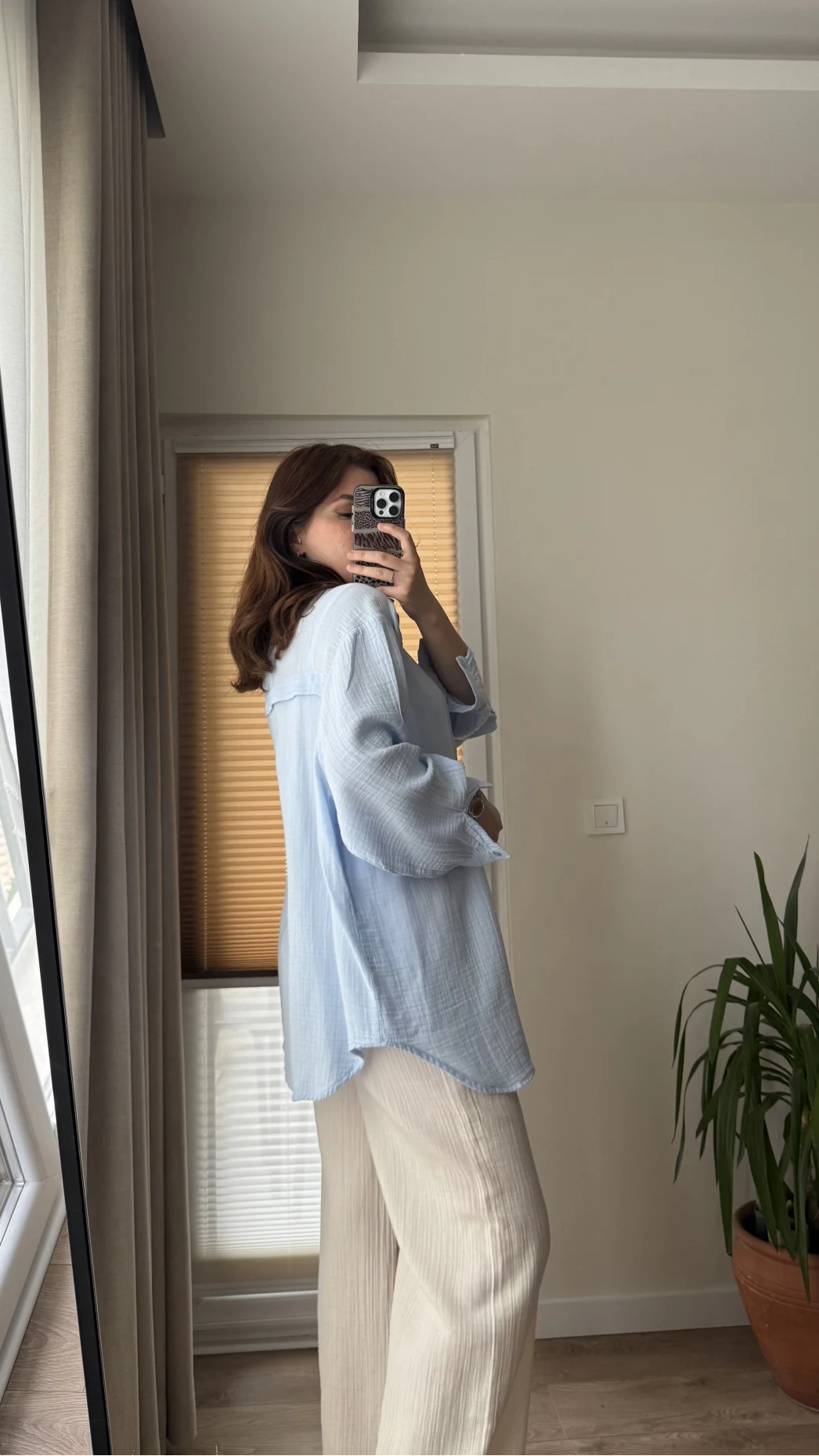 Balon Kol Müslin Gömlek - Bebe Mavisi - 2012