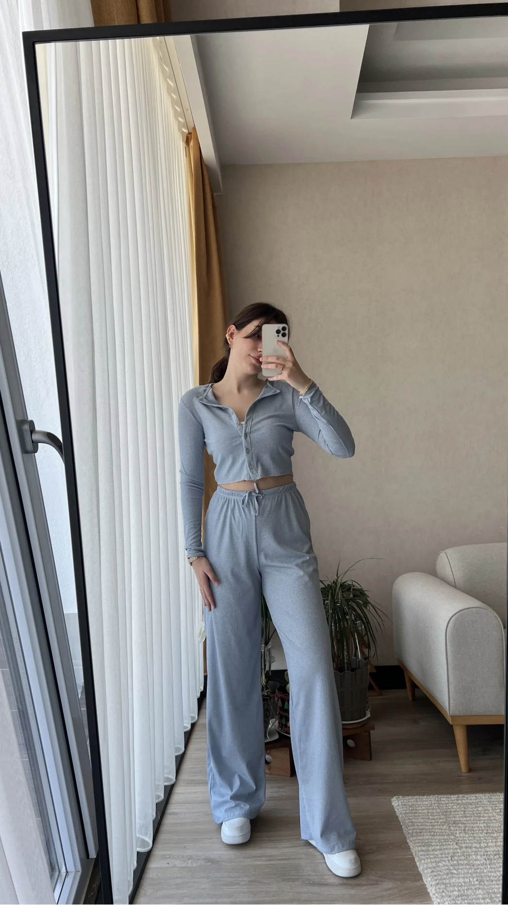 Bebe Mavisi Simli Hırkalı Takım