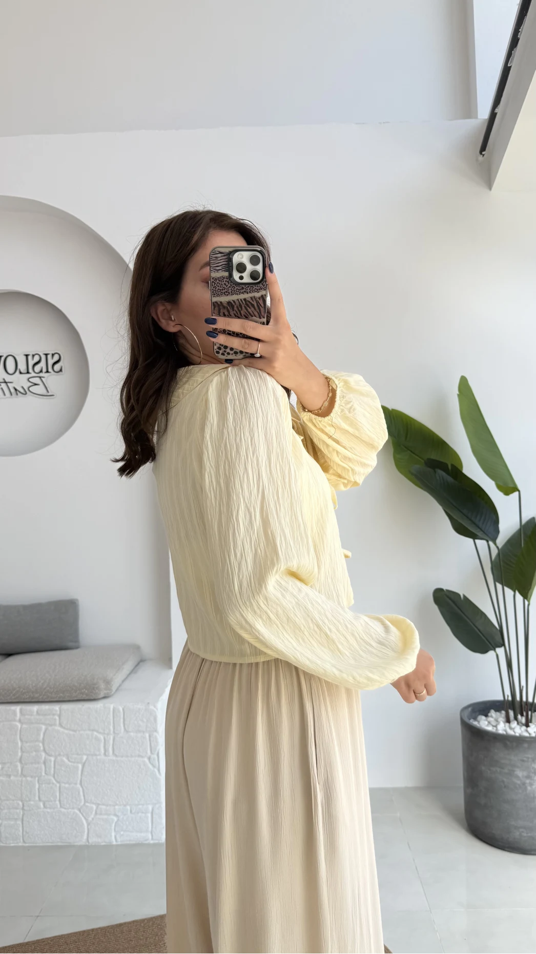 Bebe Yaka Çizgili Gömlek - Sarı - 2082