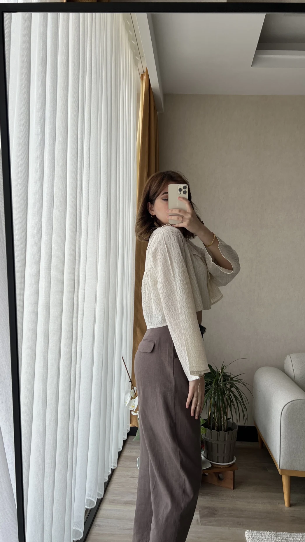 Bebe Yaka Gofre Krem Bluz