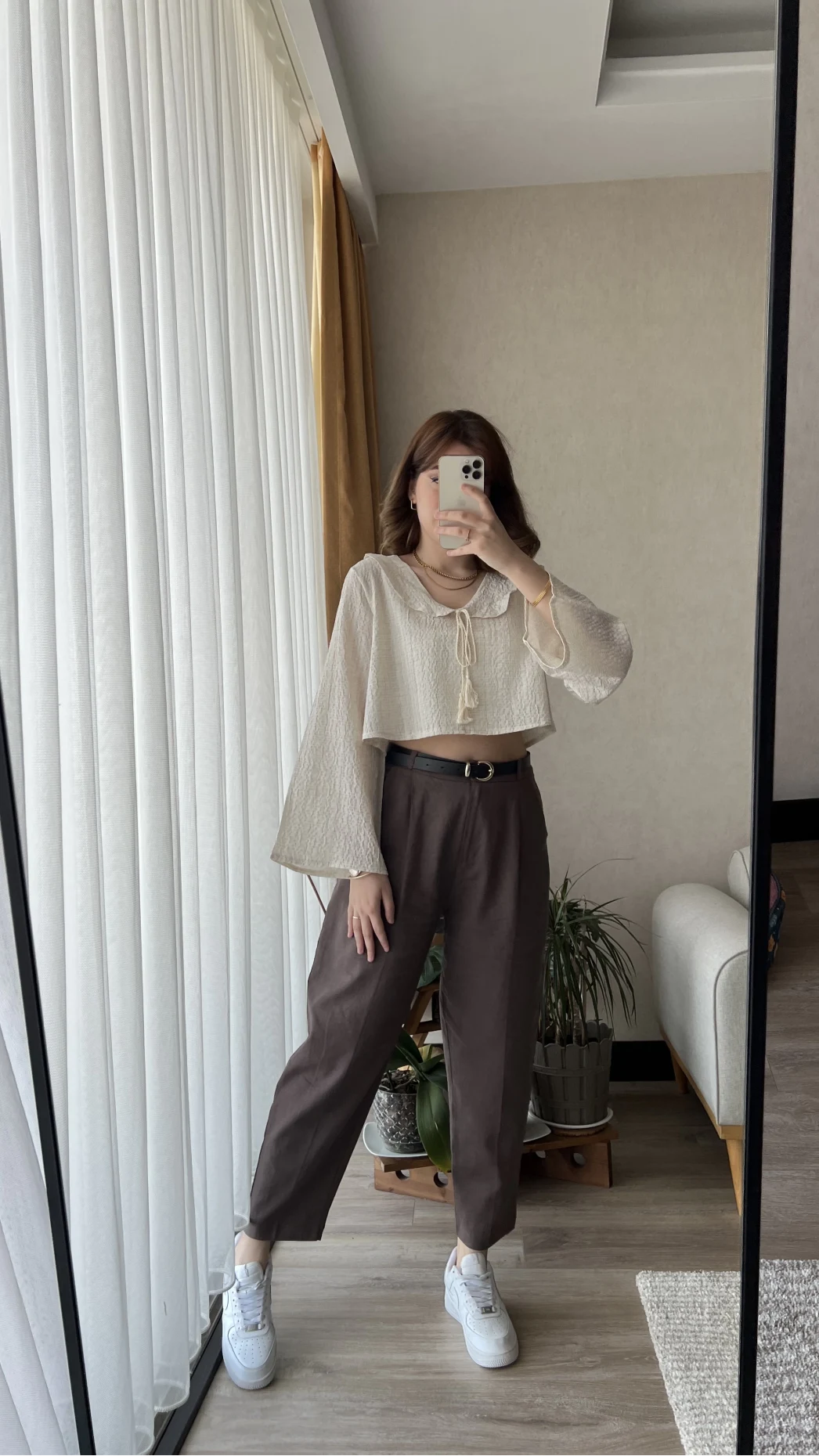 Bebe Yaka Gofre Krem Bluz