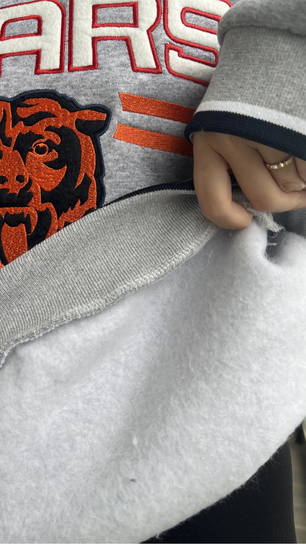 Beers Nakışlı Oversize Gri Sweat