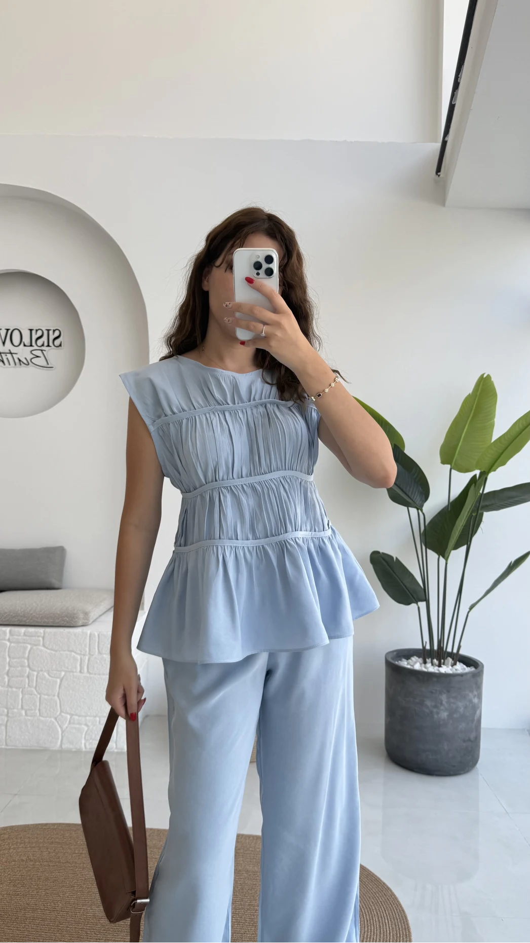 Begonia Gipeli Kat Detay Takım - Bebe Mavisi