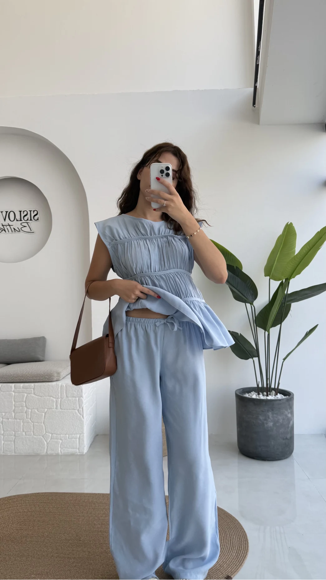 Begonia Gipeli Kat Detay Takım - Bebe Mavisi