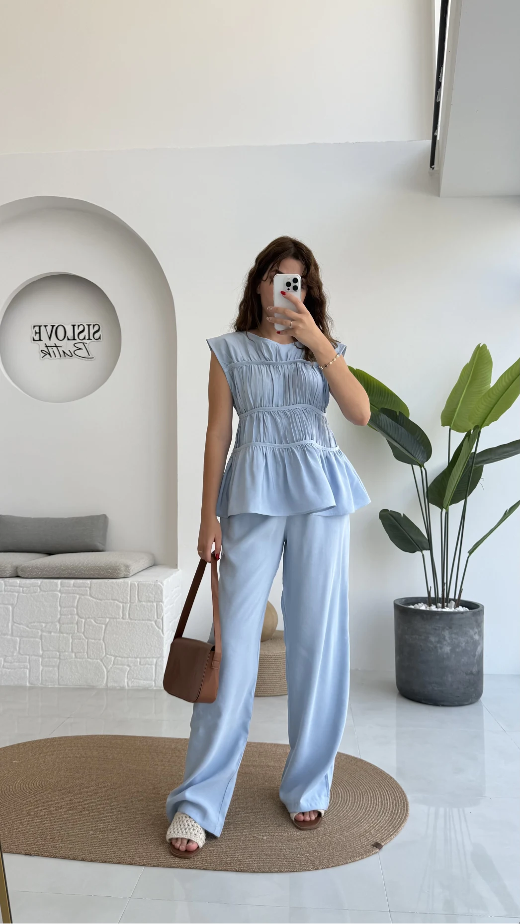 Begonia Gipeli Kat Detay Takım - Bebe Mavisi