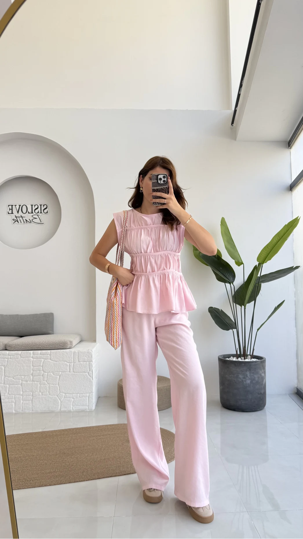 Begonia Gipeli Kat Detay Takım - Pembe