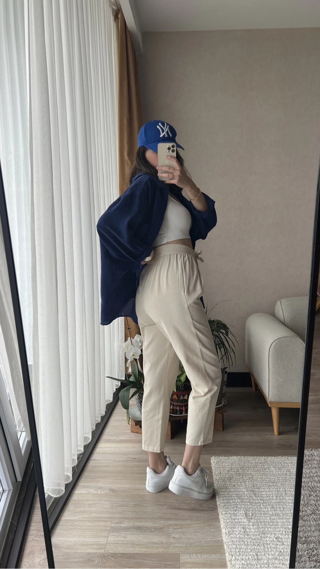 Beli Lastlikli Gabardin Pantolon