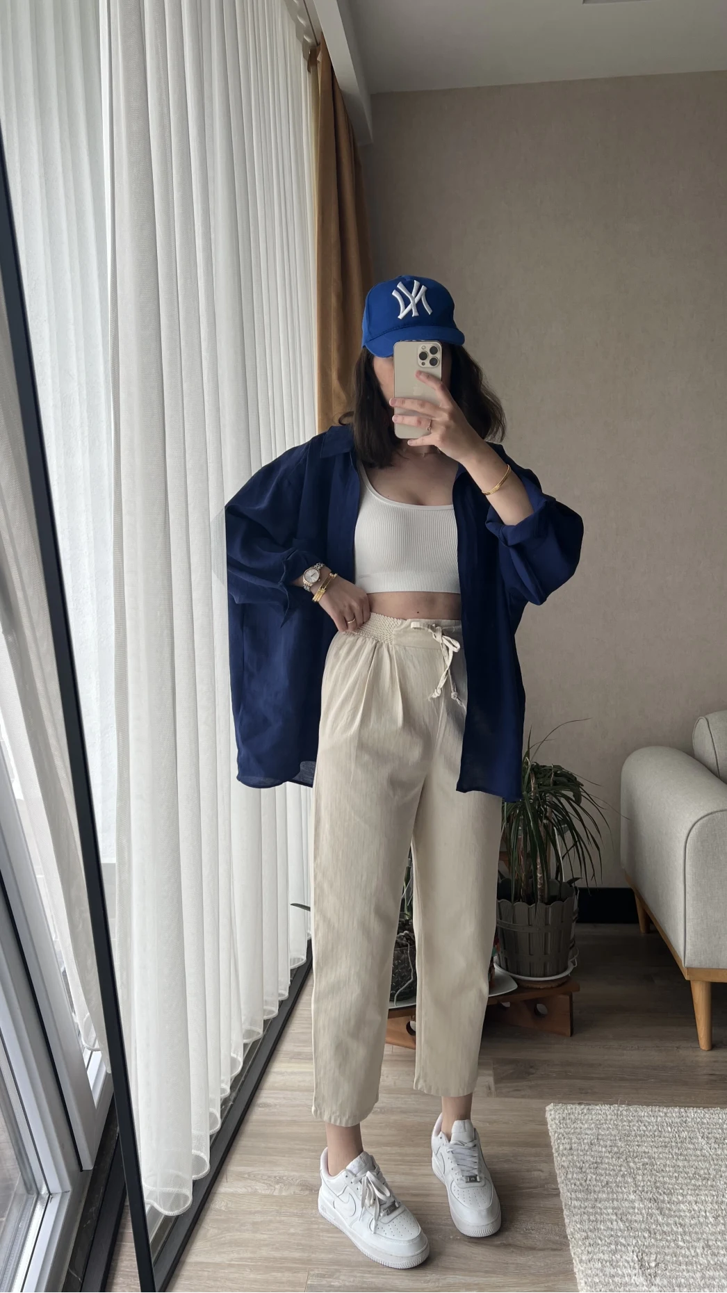 Beli Lastlikli Gabardin Pantolon