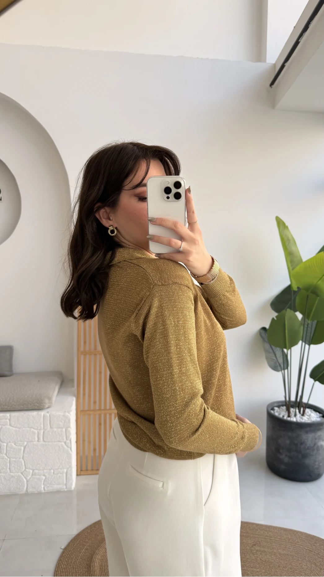 Bella Simli Uzun Kol Kazak - Haki - Kod: 251133