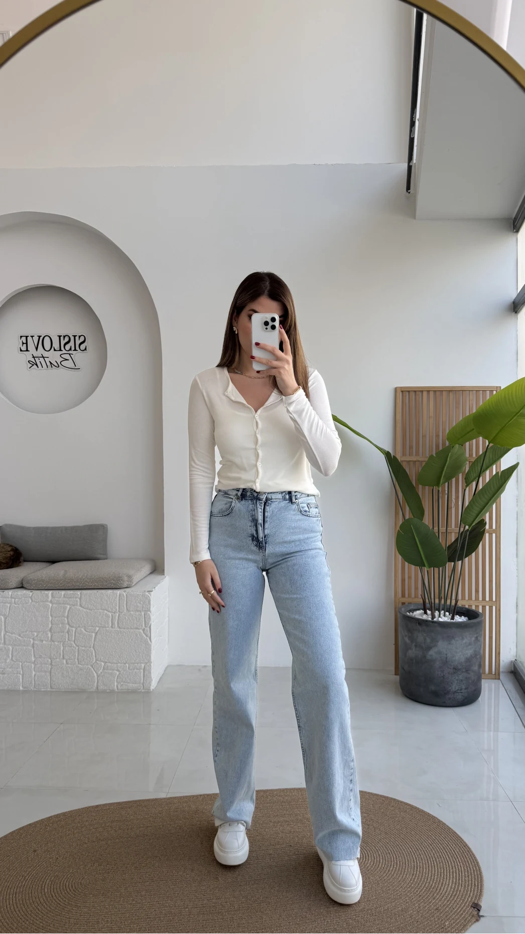 Bellamo Straight Buz Mavisi Jean Pantolon