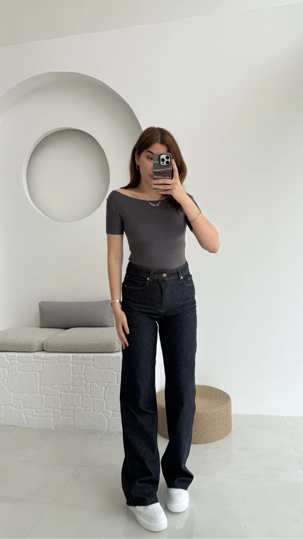 Bellamo Straight Koyu Lacivert Şeritli Jean Pantolon