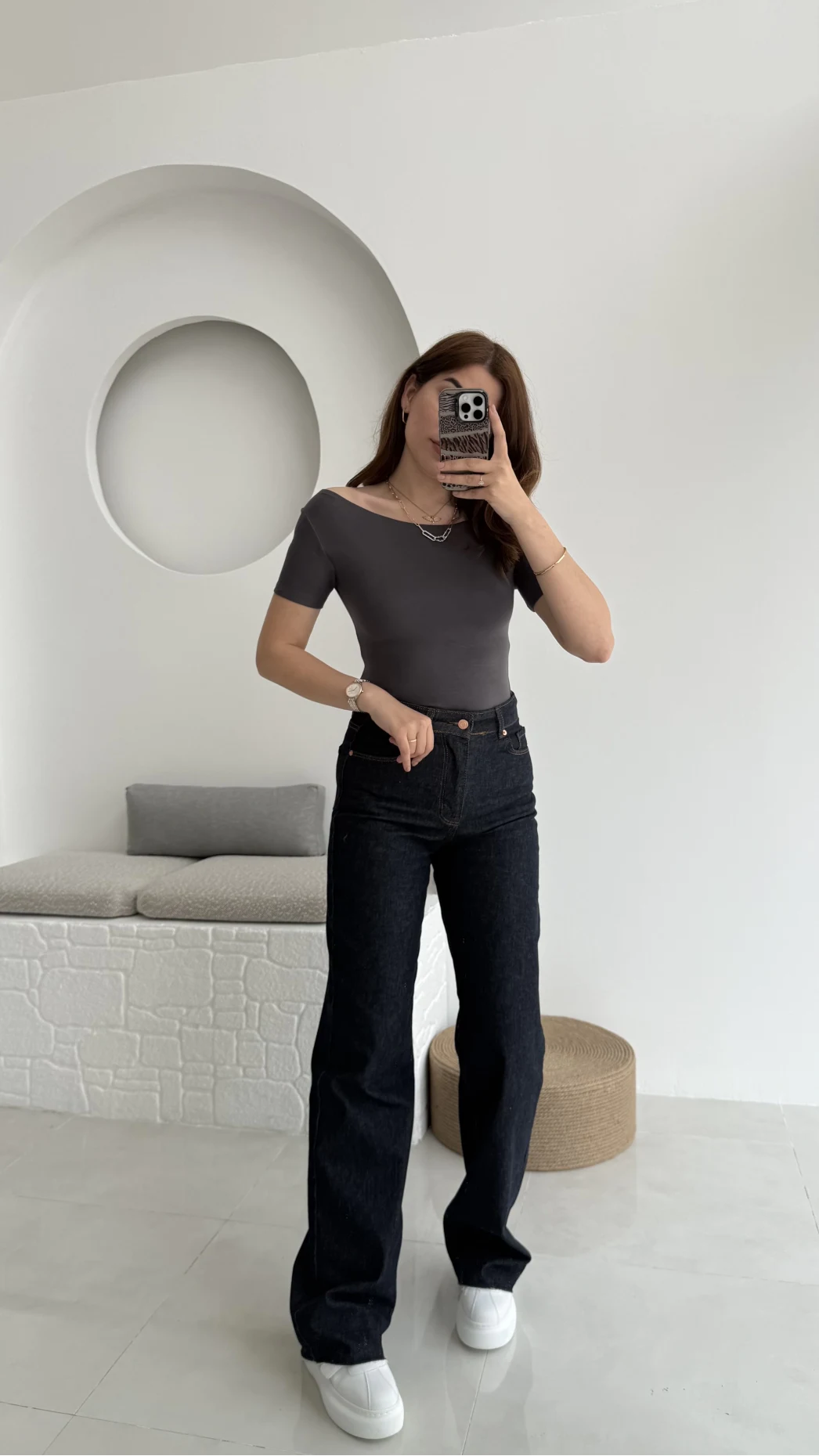 Bellamo Straight Koyu Lacivert Şeritli Jean Pantolon