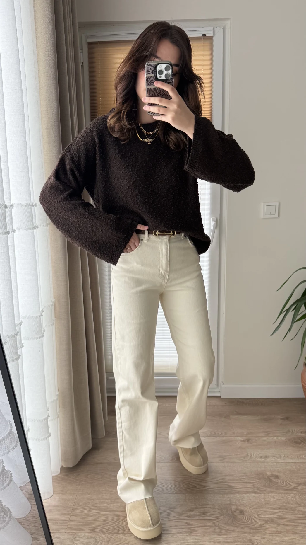 Bellamo Straight Krem Jean Pantolon