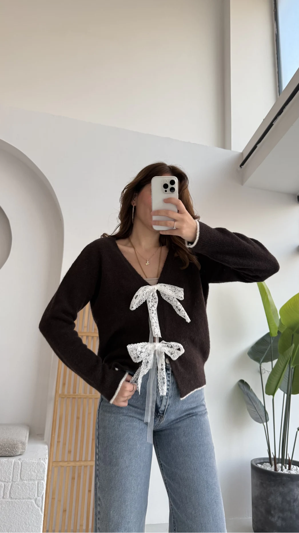 Bellora Fiyonk Triko Hırka - Acı Kahve - KOD:9056