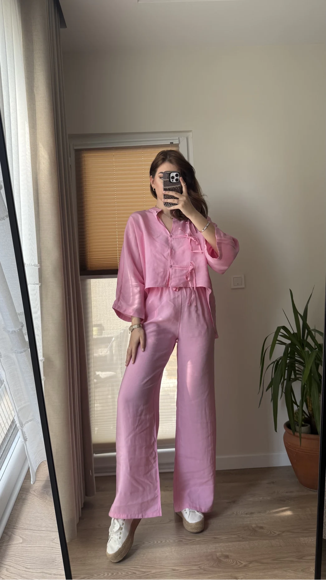 Bennet Tensel Cepli Pantolon Pembe