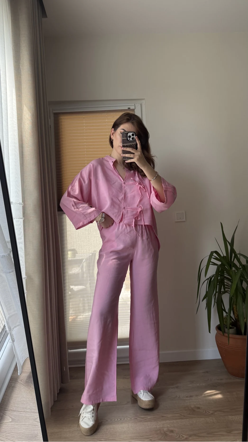 Bennet Tensel Cepli Pantolon Pembe