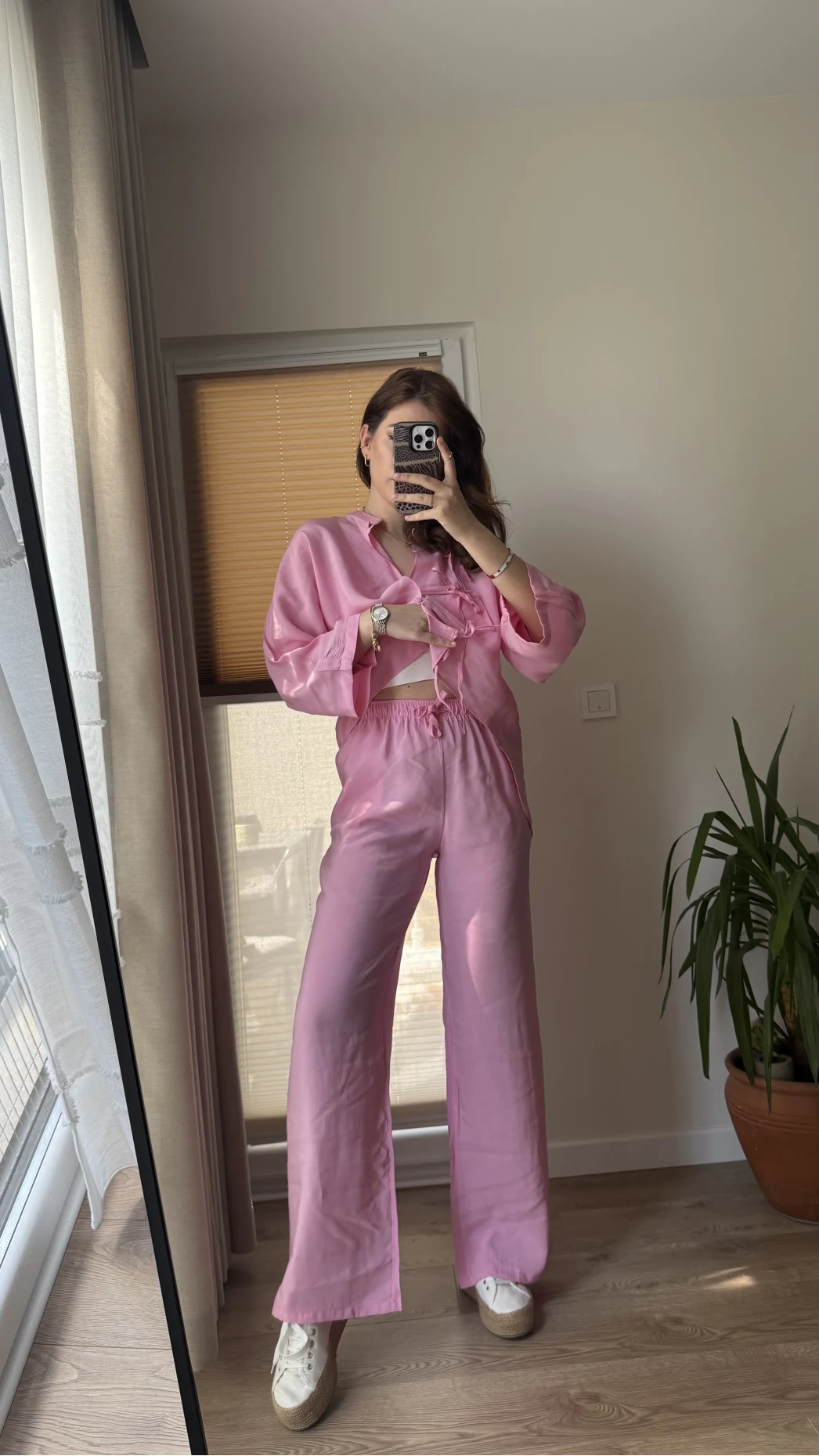 Bennet Tensel Cepli Pantolon Pembe