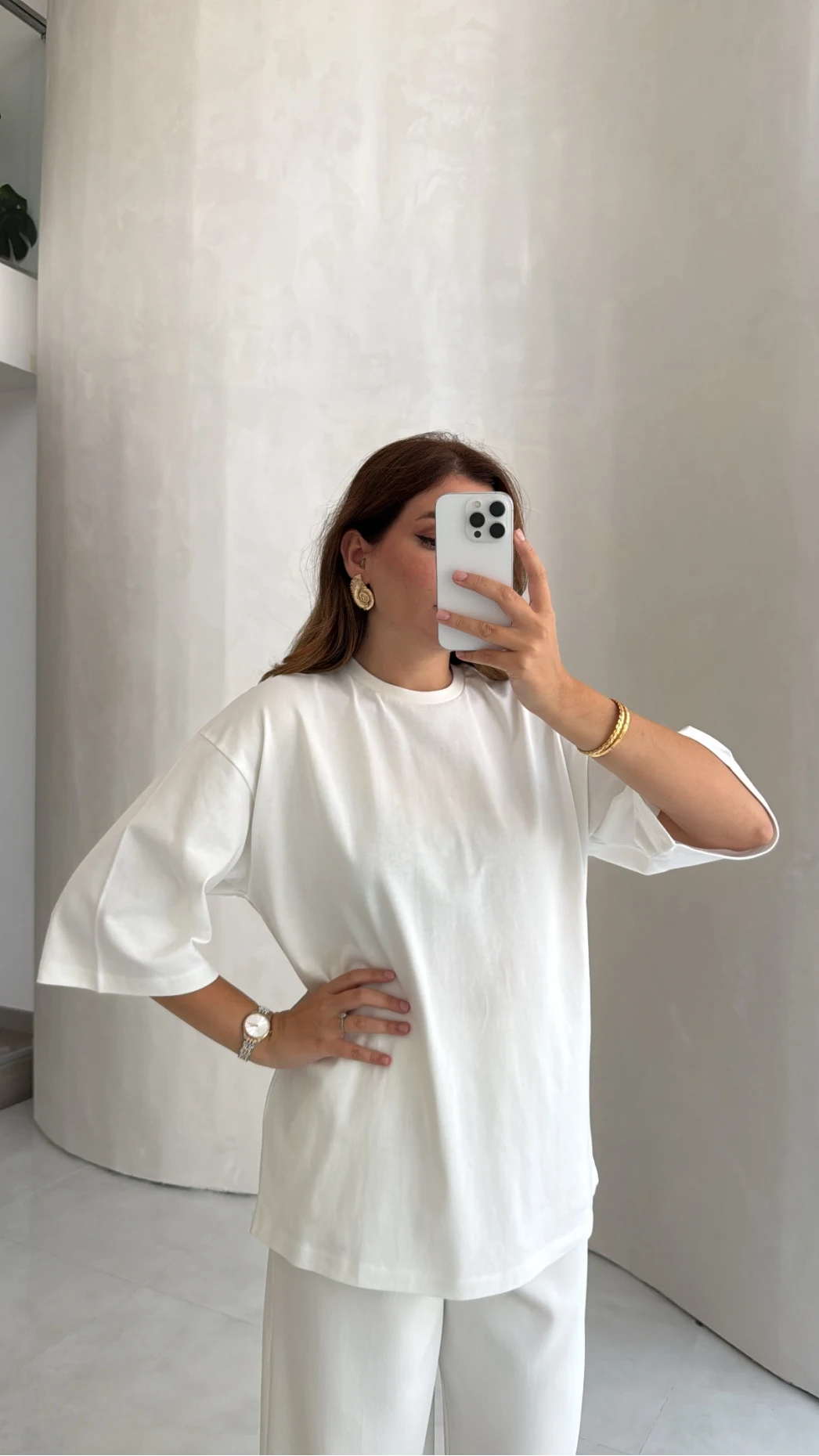 Bisiklet Yaka T-shirt - Ekru - Kod: 180267