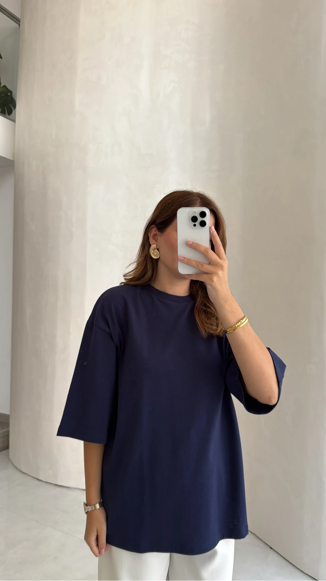 Bisiklet Yaka T-shirt - Lacivert - Kod: 180267