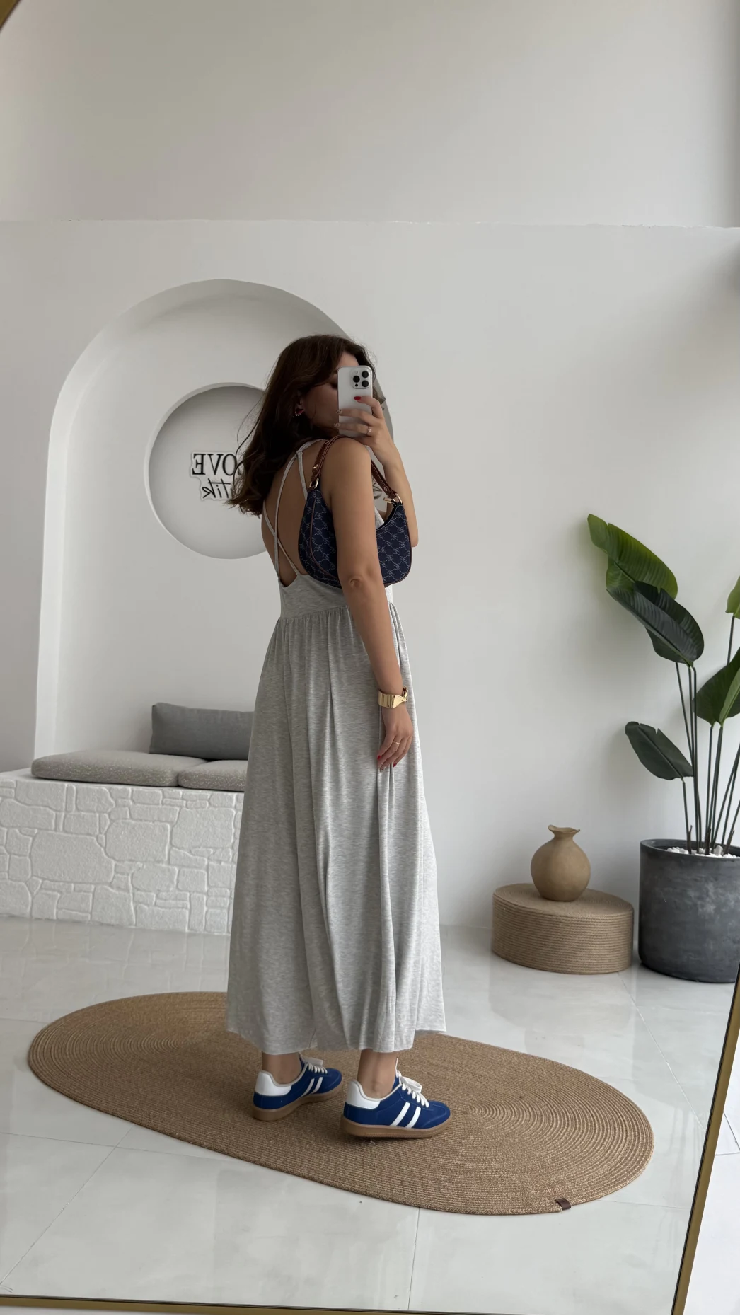 Bloom Gri Likralı Tulum - 0061