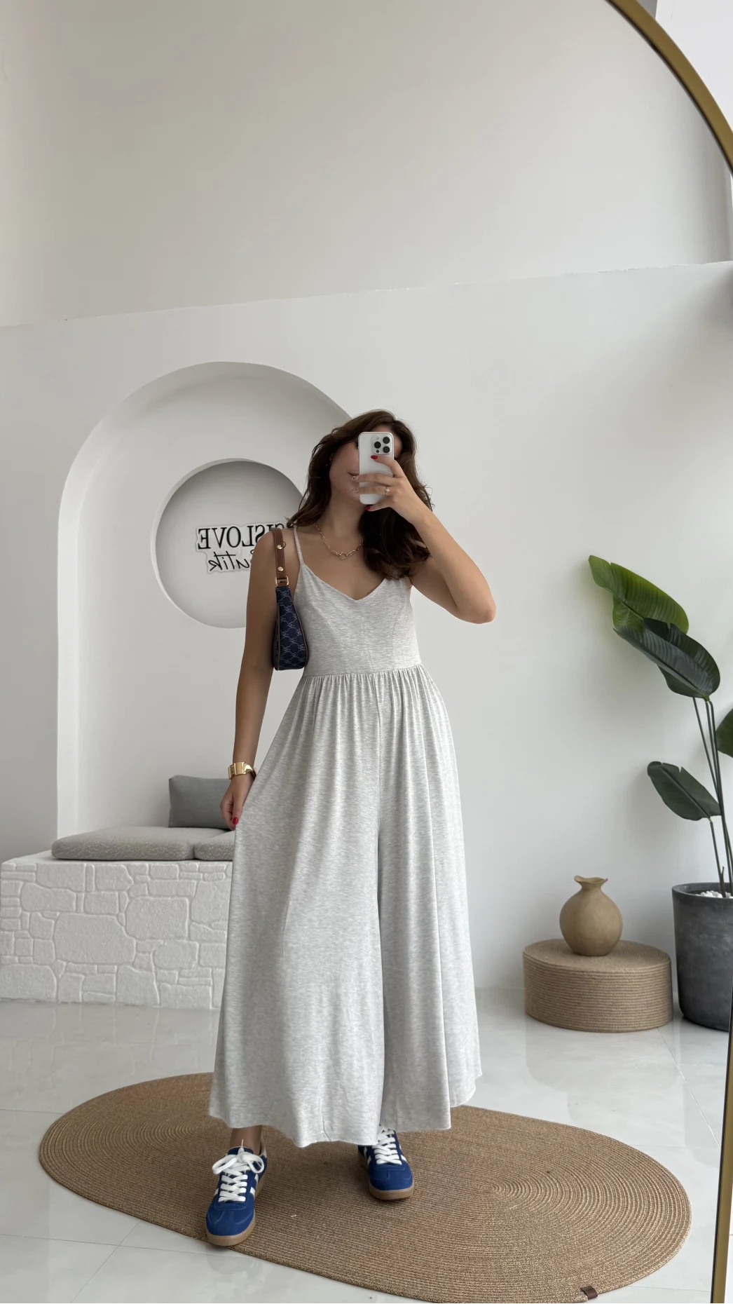 Bloom Gri Likralı Tulum - 0061